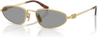 Miu Miu Elegante Dames Zonnebril - Dames - Zonnebrillen - Geel - 52 MM - Accessoires