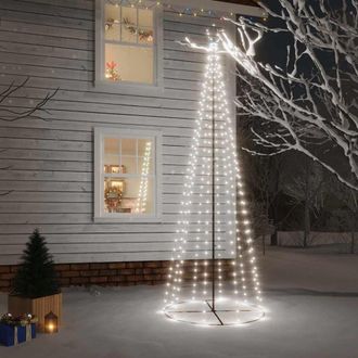 vidaXL Vidaxl &Aacute;rbol De Navidad C&oacute;nico 310 Led Blanco Fr&iacute;o 100x300 Cm