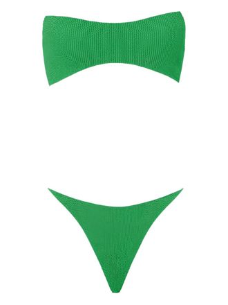 Hunza G Tyler bikini met contrasterende afwerking - Groen