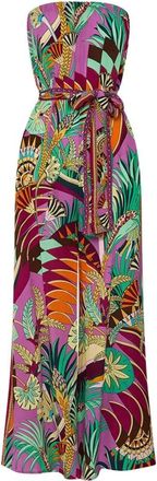 Camilla Woestijn Palm Wide-Leg Jumpsuit - Dames - Jumpsuits - Veelkleurig - XS - Jumpsuits & Playsuits