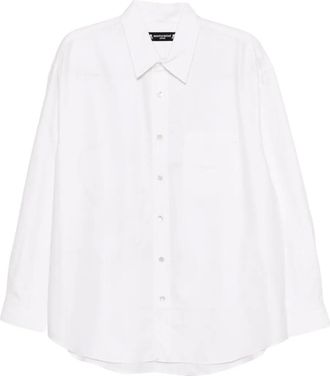 Mastermind Japan Overhemd met geborduurd logo - Wit