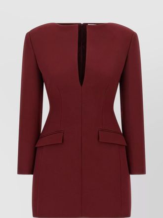 Andamane dress v-neckline long sleeves