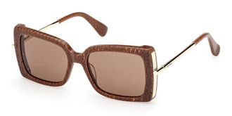 Max Mara MM0166 56E Womens Sunglasses Brown Size 53