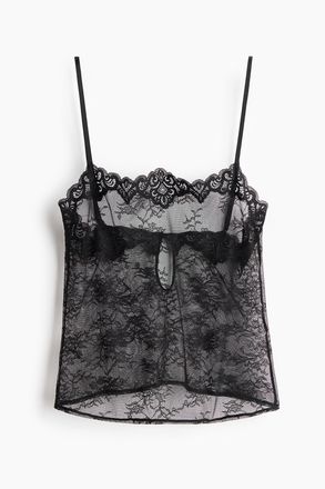 H&M Tr&auml;gertop aus Spitze - Schwarz