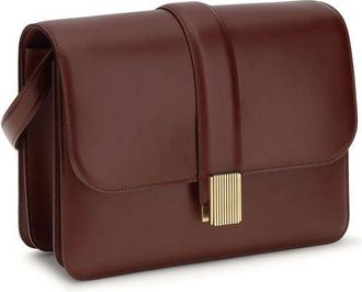 Khaite Womens Bordeaux Calf Leather Bos Taurus Shoulder Bag