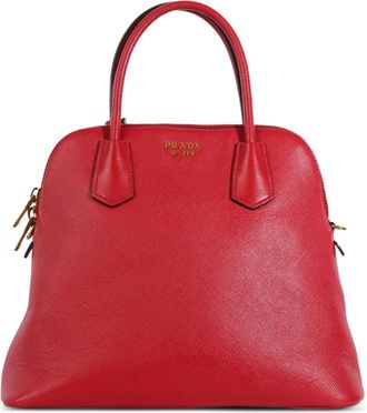 Prada Borsa tote in pelle Saffiano - Rosso