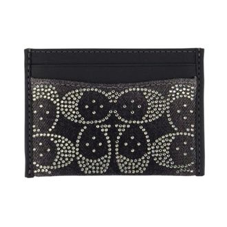 Coach Tarjetero Essential con Signature de cristales - Accessories - Mujer - Negro - ONE SIZE