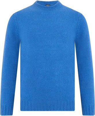 Fedeli Truien & Vesten, Heren, Blauw, M, Wol, Elegant Sweater