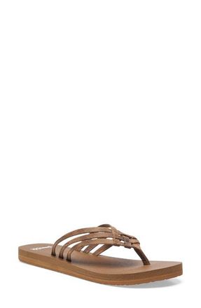 Sanuk Yoga Sandy Flip Flop in Ojai Tan at Nordstrom, Size 10