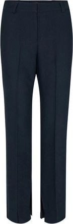 Co'Couture Broeken, Dames, Blauw, XL, Marineblauwe Splitbroek met Tijdloos Design