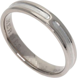 Herm&egrave;s White Gold (18K) Band Ring (Pre-Owned)