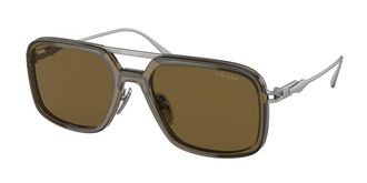 Prada PR 57ZS Asian Fit 18F01T Mens Sunglasses Green Size 55