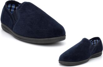 Generic Mens Extra Large Slippers Size 6 Boys Slipper Size 13 Extra Large Slippers Mens Carpet Slipper Slip On Memory Foam Sizes 6-14 Navy 11 UK