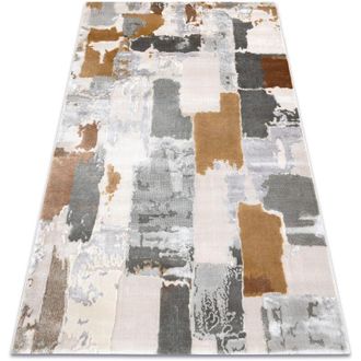 RugsX Rugsx - Alfombra Acr&iacute;lica Elitra 6215 Abstracci&oacute;n Vintage Gris / Amarillo Yellow 200x300 Cm