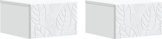 vidaXL Mesita De Noche De Pared 2 Uds. Blanco 49 X 34,5 X 20 Cm Vidaxl