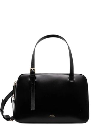 A.P.C. Burgundy Virginie Glossy Leather Shoulder Bag