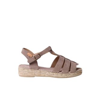 Toni Pons Elena Sandaal - Dames - Schoenen - Beige - Maat: 40 EU Katoen