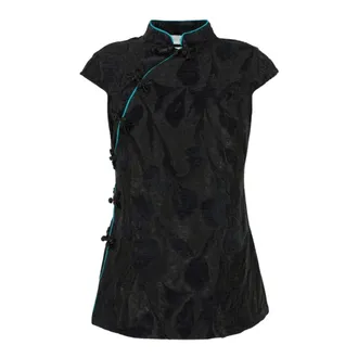 Weili Zheng Top Lily Qipao - - Blouses & Shirts - Donna - Nero - S