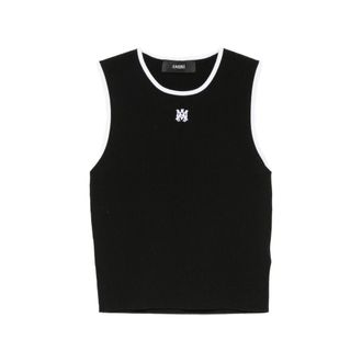 Amiri Logo-embroidered Ribbed-knit Tank Top