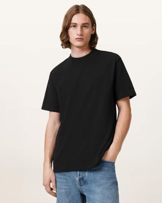 AllSaints Mens Cotton Nero Short Sleeve T-Shirt, Size: XS