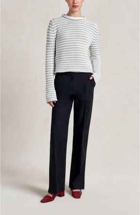 La Ligne Mini Marina Fine Stripe Sweater in Grey/ivory at Nordstrom, Size X-Small