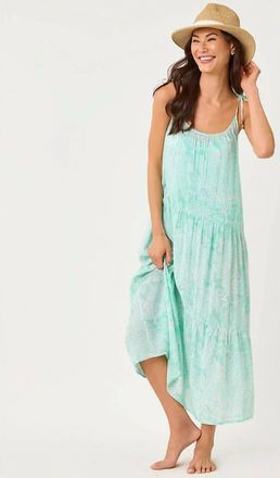 Lilly Pulitzer Xaden Maxi Cover-Up Dress In Mint Condition Fantastical