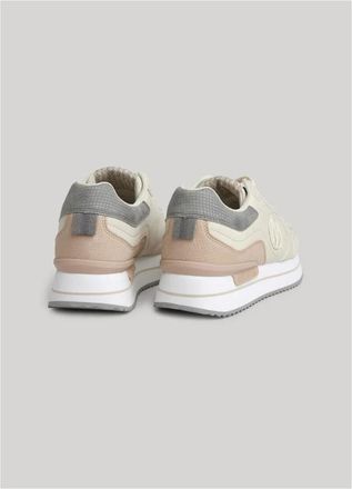 Pepe Jeans London Minimalistische sneakers met contrasterende kleuren - Heren - Sneakers - Beige - 41 EU - Schoenen