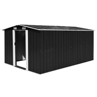 vidaXL Caseta De Jard&iacute;n Metal Antracita 257x392x181 Cm Vidaxl