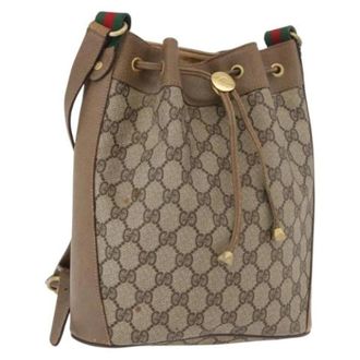 Gucci Pre-owned Bucket Bag - Dames - Pre-owned - Bruin - Maat: ONE Size Leer