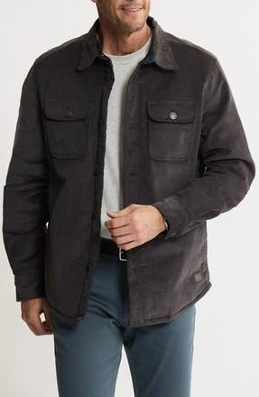 J.A.C.H.S. Stretch Cotton Corduroy Faux Shearling Lined Jacket in Charcoal at Nordstrom Rack, Size Small