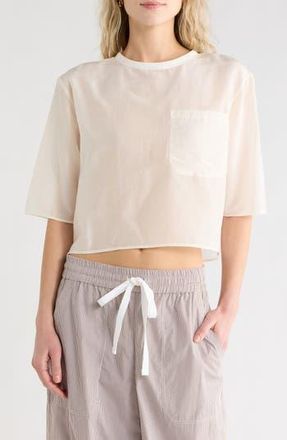 TWP New Ex Short Sleeve Crop Top in Ivory at Nordstrom Rack, Size Medium/large