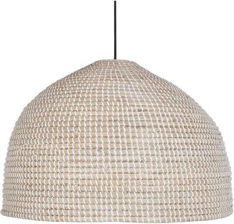 Beliani Beliani - Hanging Pendant Light Lamp Lightning Seagrass Shade Iron Base Boho Style Natural Pepakan