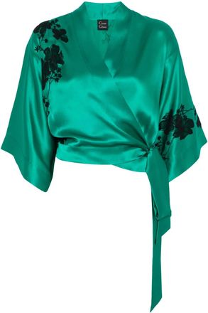 Carine Gilson Camicia con dettagli in pizzo - Verde