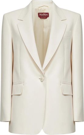 Max Mara Bosco Blazer - Dames - Blazers - Beige - S - Polyester - Jassen