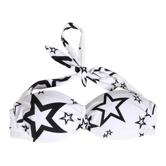 Dolce & Gabbana Bras, female, White, Size: XS Millennials Star Print Padded Bandeau Bikini Top