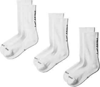 Nike Womens SKIMS Dri-FIT Dri-FIT Crew Socks (3 Pairs) in White | IQ8104-902