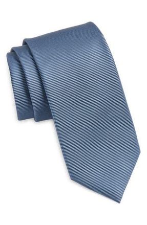 BOSS Horizontal Stripe Silk Blend Tie in Open Bu at Nordstrom Rack