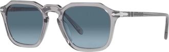 Persol Grijs/Blauw Getinte Zonnebril - unisex - Zonnebrillen - Grijs - 50 MM - Accessoires