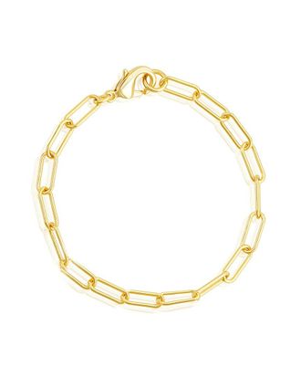 Adornia Adornia 14K Plated Paperclip Chain Bracelet