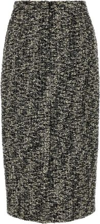Gucci Womens Boucl&eacute; Tweed Skirt Multicolor Generic