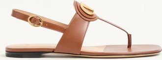 Valentino Garavani Sandalo Thong VLogo Signature In Vitello Donna TABACCO 37.5