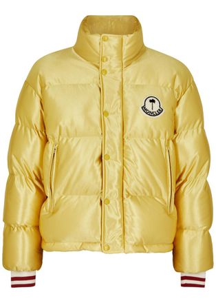 Moncler 8 Moncler Palm Angels Keon Quilted Satin Jacket - Yellow - 4