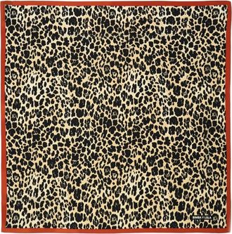Bimba & Lola leopard border scarf - women - Polyester - One Size - Neutrals