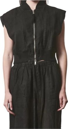 Thom Krom W J 219 Vest - Dames - Bodywarmers - Zwart - L - Katoen - Jassen