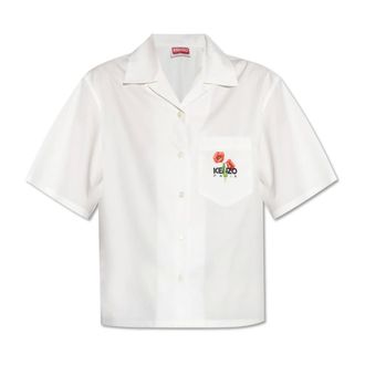 Kenzo Shirts, female, White, S, Short-sleeve shirt