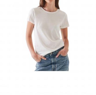 Patrick Assaraf Lightweight Pima Cotton Classic Top In White