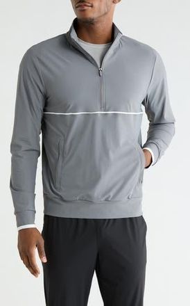 90 Degree by Reflex Warp x Preeminent Half Zip Sweatshirt in Storm Cloud/White at Nordstrom Rack, Size Xx-Large