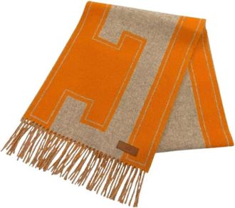 Herm&egrave;s Pre-owned Stole - Dames - Vintage Accessoires - Oranje - ONE Size - Leer - Vintage