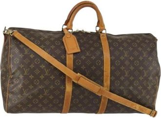 Louis Vuitton Pre-owned Weekend Bags, female, Brown, Size: ONE SIZE Pre-owned Canvas Weekend Bag