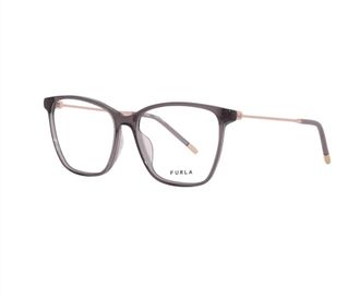 Furla Womens Vfu635 Square Eyeglasses In Grey Rose Gold